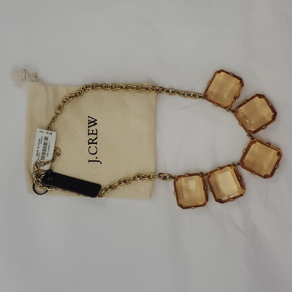 J. Crew Chucky faux amber & Gold necklace - Picture 12 of 13